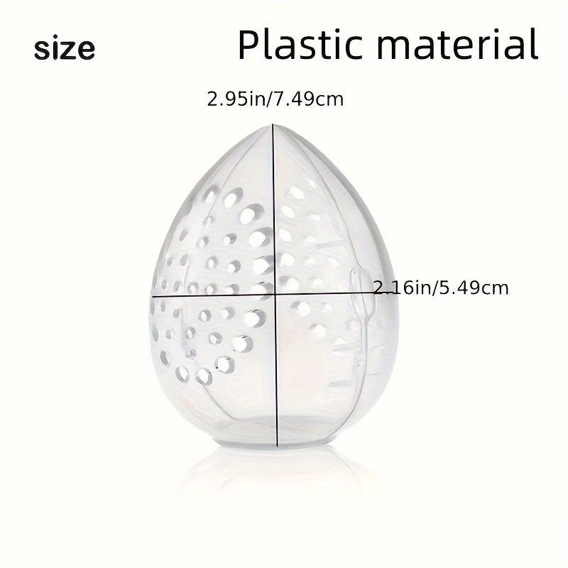1pc/2pcs Makeup Egg Plastic Storage Box, Egg-shaped Makeup Puff and Sponge Display Rack - Stylish Storage Organizer with Ventilation