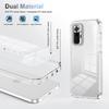 KEYSION Transparent Case for Redmi Note 10 10S 10 Pro 4G Soft TPU+PC Anti-slip HD Clear Shockproof Phone Back Cover for POCO M5S