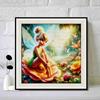 5D DIY Diamond Painting Decorative Flower Fairy Flowers Looks Back Full Round Drill Scenery Diamond Embroidery Cross Stitch Kits Home Decor Gift