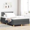 Boxspring Bed with Pillow Dark Gray 120 X 190 Cm Fabric