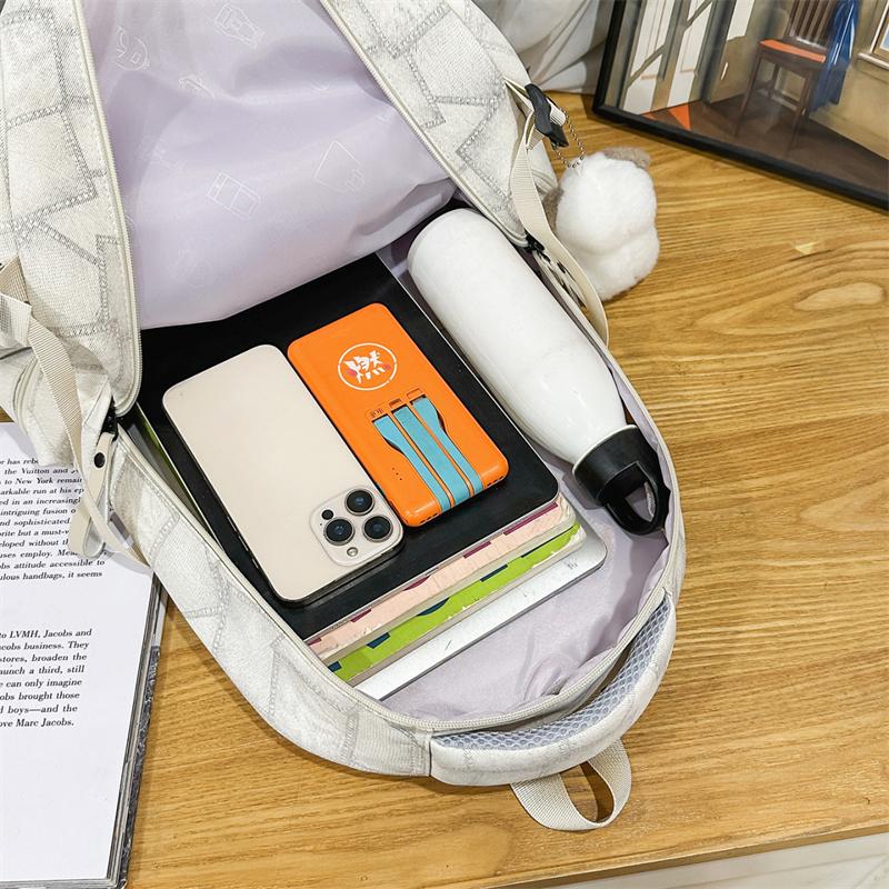 Stone Texture Pattern Student's Schoolbag Large Capacity Unisex Backpack