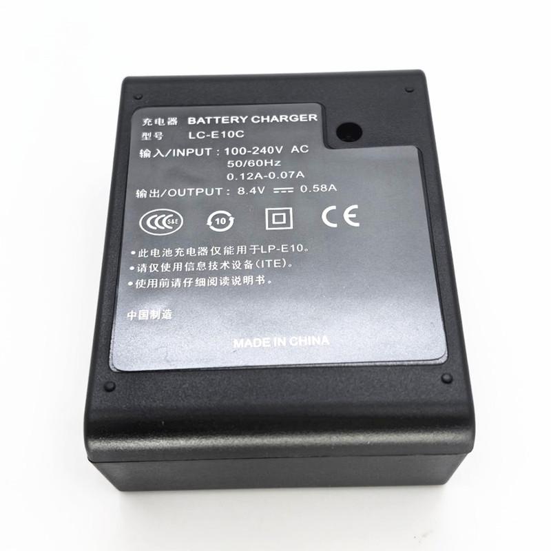 

LP-E10 Camera Battery Charger Replace LC-E10C for Canon 1100D 1200D 1300D 1500D Rebel T3 T5 T6 T7 T100 3000D 4000D 2000D X80 X90 US