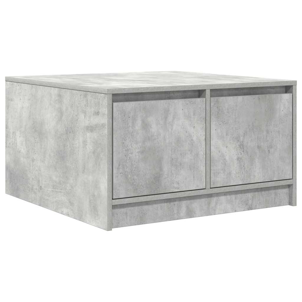 Coffee Table with Drawers Concrete Grey 70.5 x 70 x 40 cm