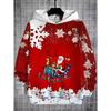 Child Sweatshirt Christmas Hoodie Cartoon Kawaii Santa Claus Print Sweatshirt for Girls Funny Holiday Party Clothes for Children