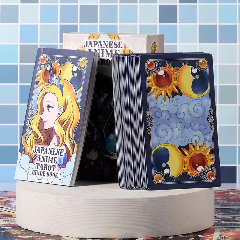 Japanese Anime Tarot 78 Pcs Cute Tarot Cards Cartoon Illustrations Packed In Rigid Box with Guidebook for Beginners 12*7cm