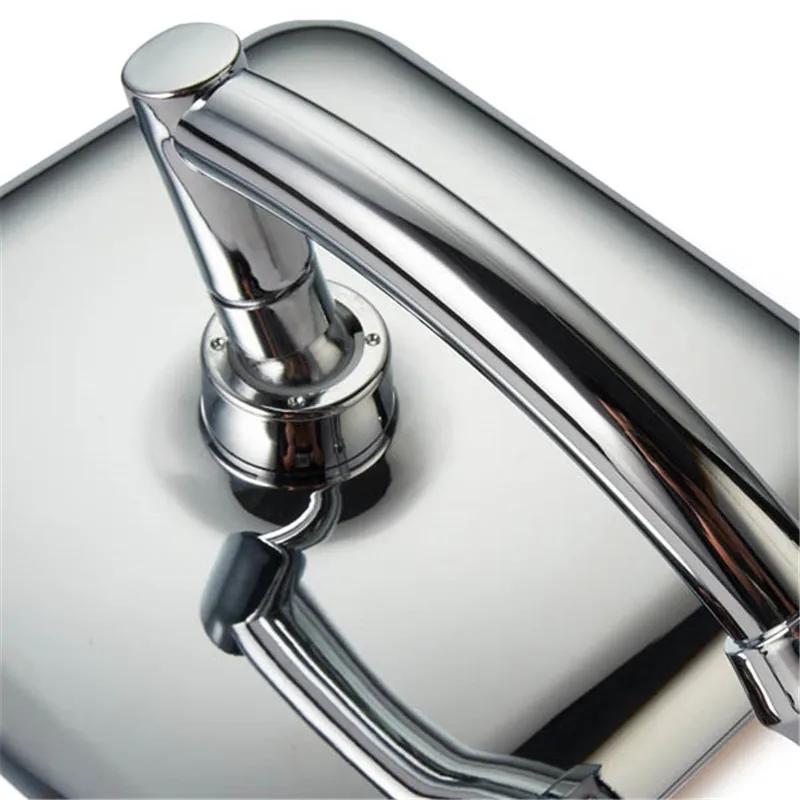 

ABS Chrome 9 Inch Square Thin Shower Head Rotatable Top Rain Wall Mounted Extension Arm Water Saving Pressurized Shower for Bath 9 inch