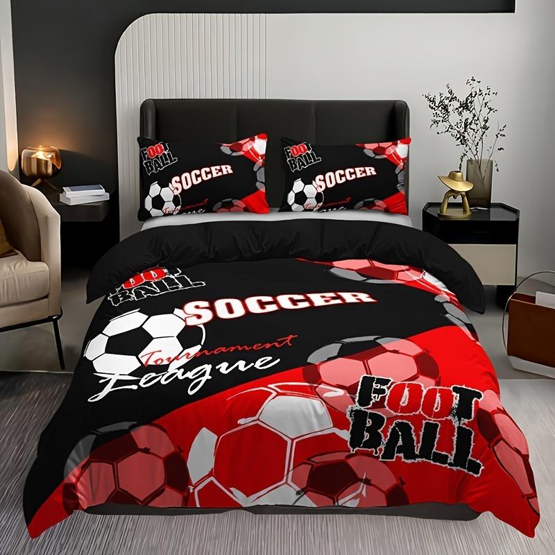 Мультяшный Игровой Контроллер Принт Буквы Комплект Постельного Белья Дышащий Полиэстер, Машинная Стирка - Идеально Для Всех Сезонов 90X200cm