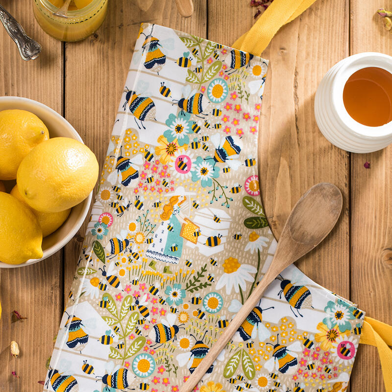 

Водонепроницаемый ПВХ фартук с рисунком «Цветы и пчелы» Flower and Bee PVC Waterproof Apron