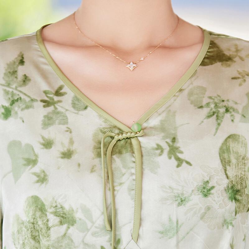 Paster Elegant V-Neck Chiffon Midi Dress