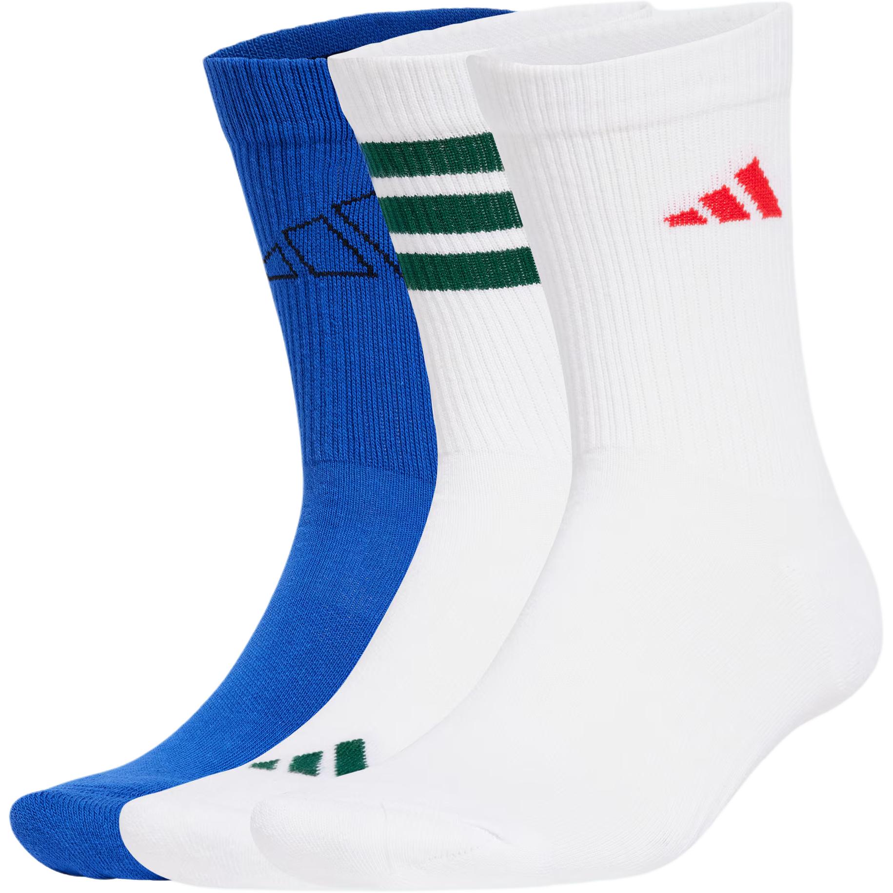

Adidas Crew Socks Unisex 3 Pack White/Royal Blue JD5831 M