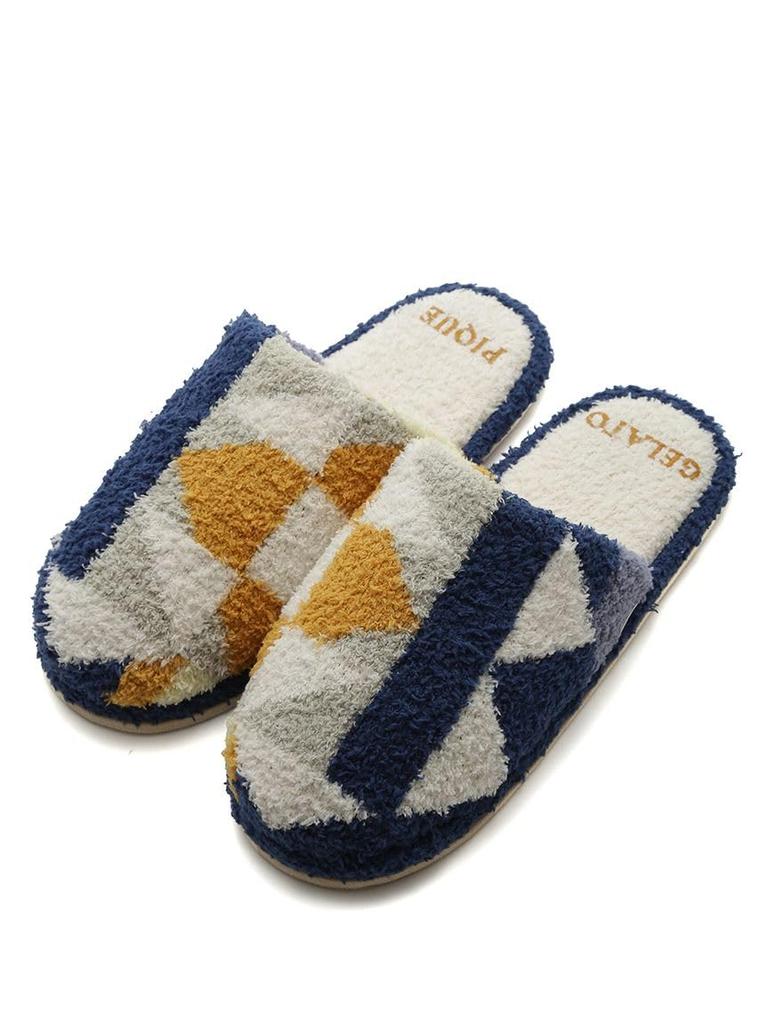 Gelato Pique HOMME Baby Moko Block Pattern Room Shoes PHGS235908 CRM Free Size