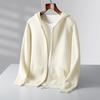 Autumn And Winter Cashmere Cardigan Men'S Thick Zipper Suit Hooded Casual Loose Sweater Knitted Sweater Jacket