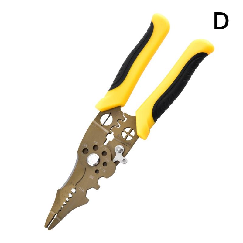 Sturdy Adjustable Wire Stripper Decrustation Pliers for Electrical Cable Crimping