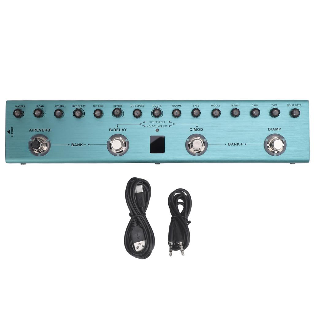 Digital Electric Guitar Effector Multi Effects Pedal Processor with 36 Editable Presets Reverb Delay MOD AMP