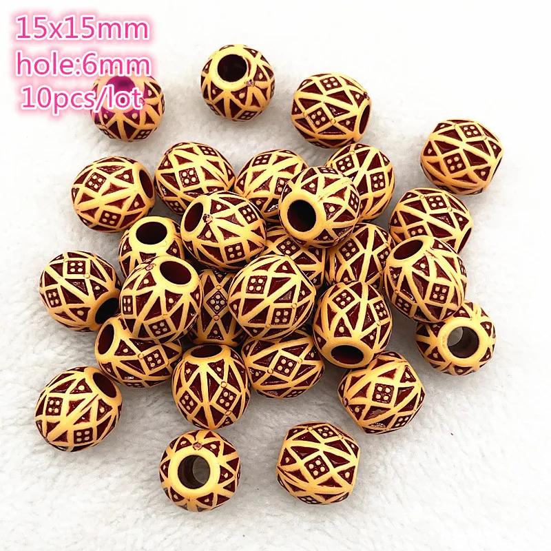 New 5pcs--50pcs Imitation Retro Acrylic Beads for Jewelry Making DIY Children Handmade Bracelets Necklace Accessories