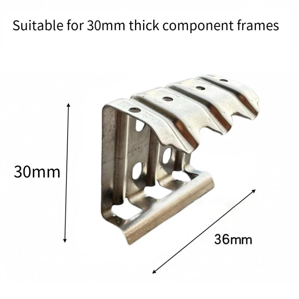 50pcs 304 Stainless Steel Water Guide Clips for Solar Panel Surfaces Designed To Reduce Maintenance and Enhance Water Management