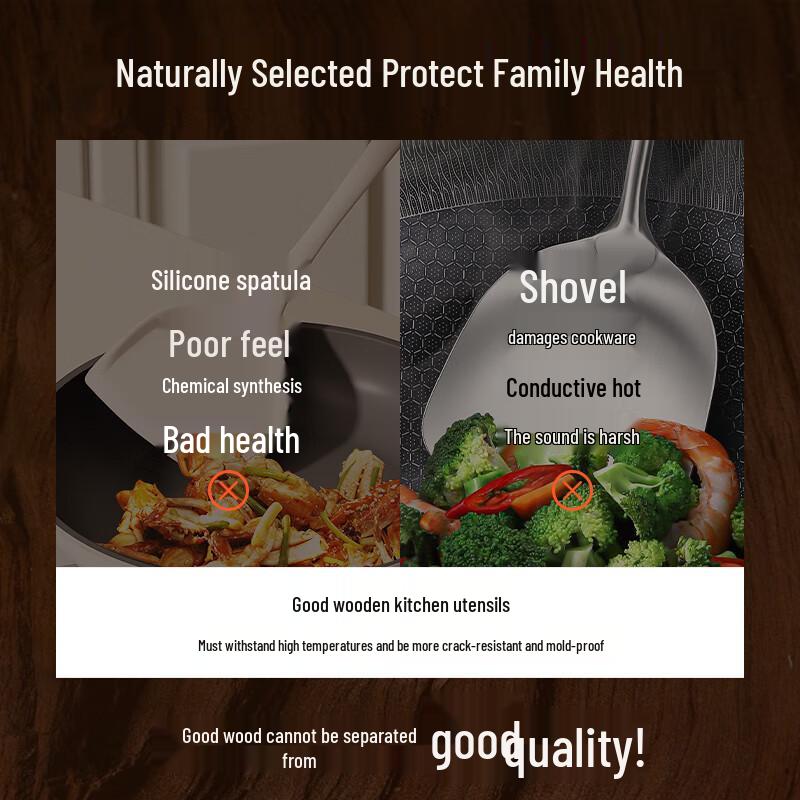 Tangzongkuai Ebony Wood Rice Spoon, 22.5cm