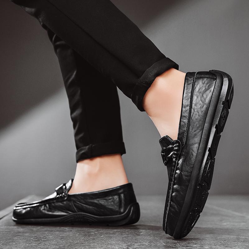 Fashion Male Comfortable Loafers Men Wedding Dress Shoes Men Slip on Driving Shoes Leather Fashion Business Shoes Men Luxury Brand Flats