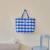Teto Reusable Bag Checkerboard Blue L