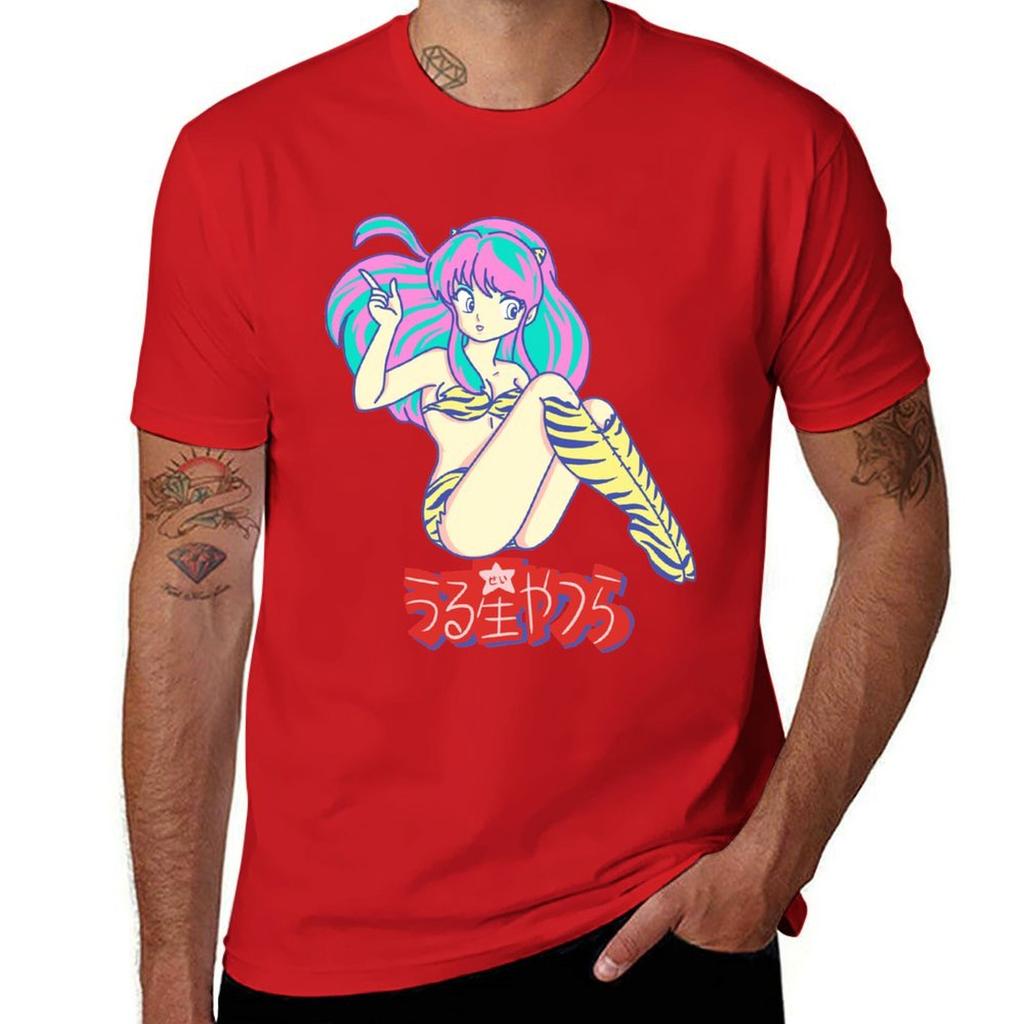 Lamu Kawaii Girl Urusei Yatsura Tshirt Oversized Vintage Vintage Clothes Plus Size Tops Mens Vintage T Shirts