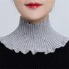 Detachable Knitted Turtleneck Fake Collar For Women Neck Warmer Autumn Winter Warm Cover Head Neck Knitting False Collar