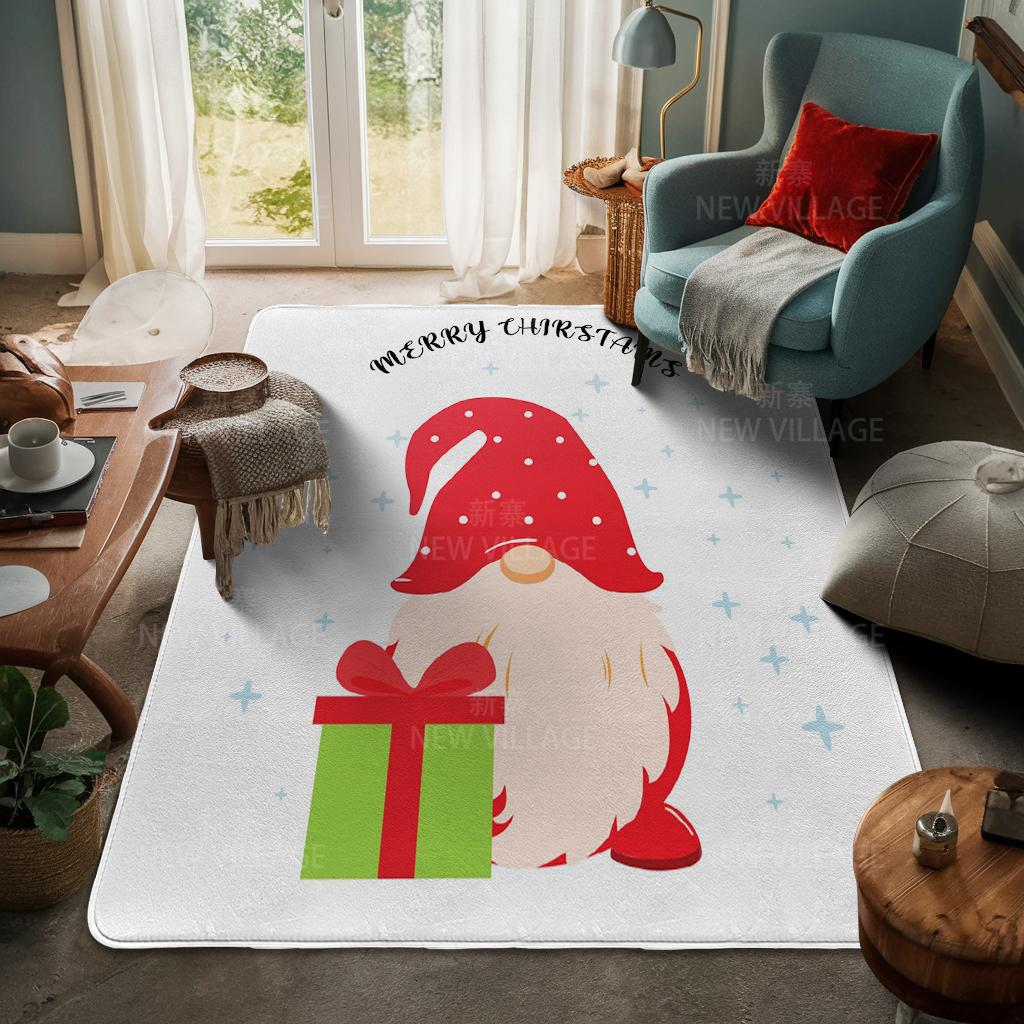 House Entrance Carpet Home Door Mat Living Room Bath Foot Bathroom Non-slip Water Absorption Rugs Bath Merry Christmas Winter