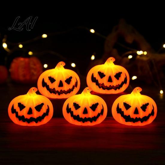 Durable Plastic Festive Supplies 3Pcs Halloween LED Pumpkin Light Spooky Ghost Hanging Holiday Ornaments Decor for Bar Glowing Haunted House
