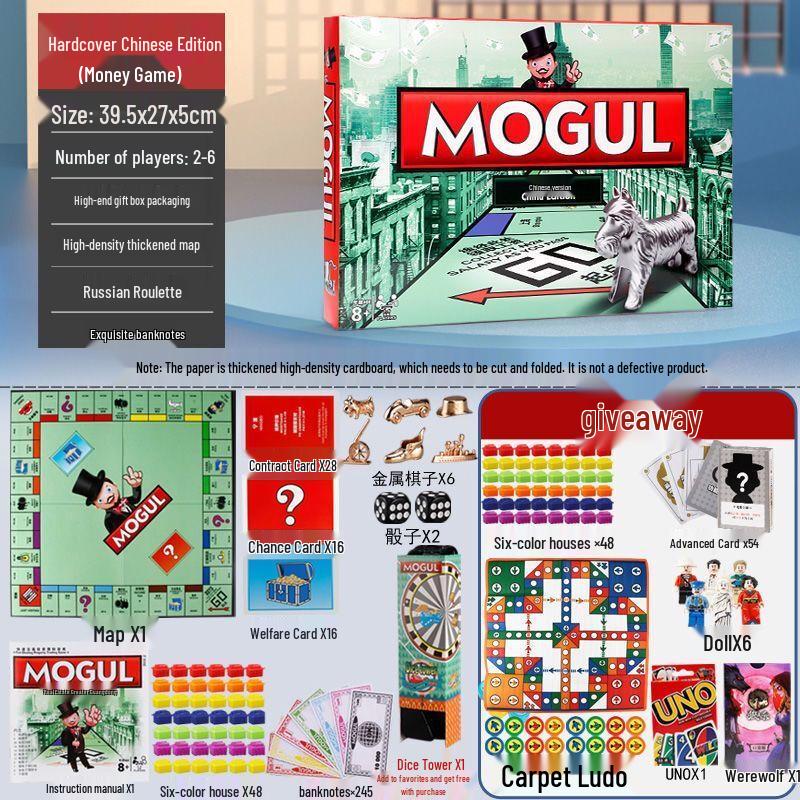 

Розкішна настільна гра Монополія від QiuQiao With Carpet Airplane Chess Gift Pack