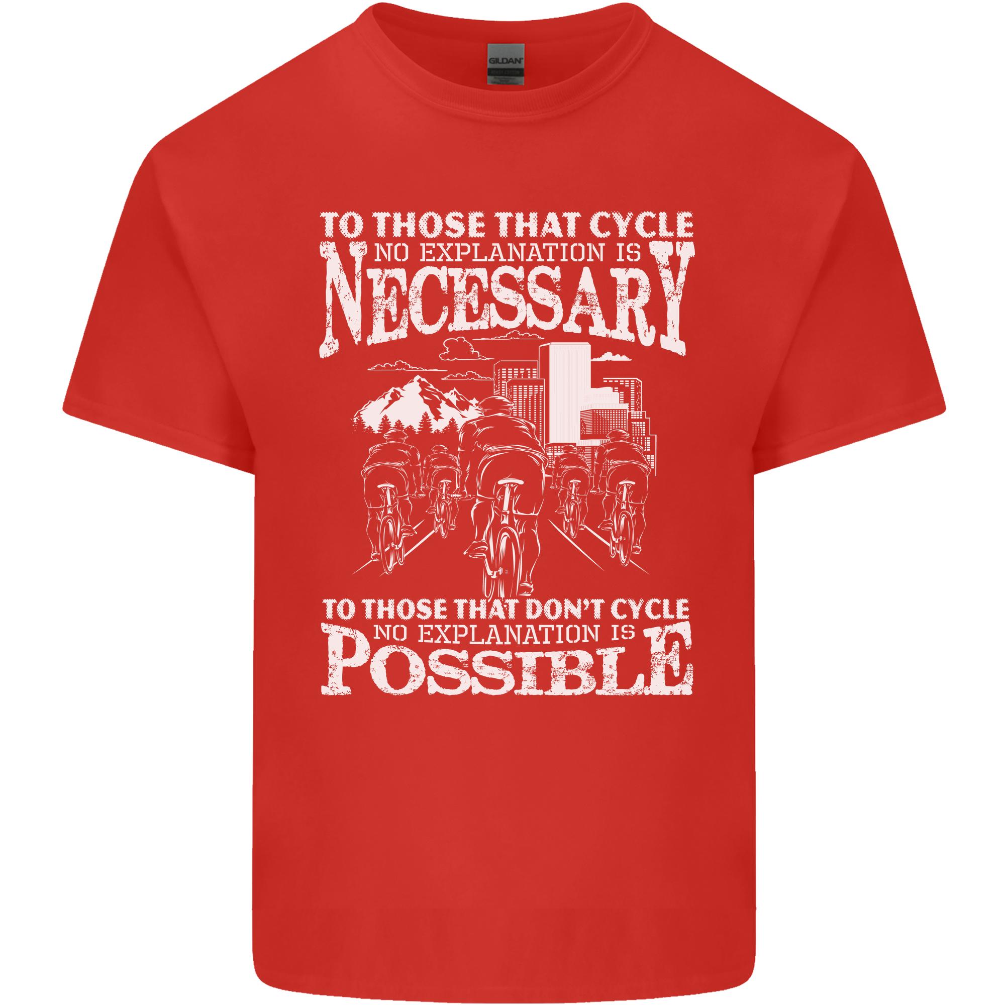 Cycling No Explanation Necessary Cyclist Unisexs Light Cotton TShirt S