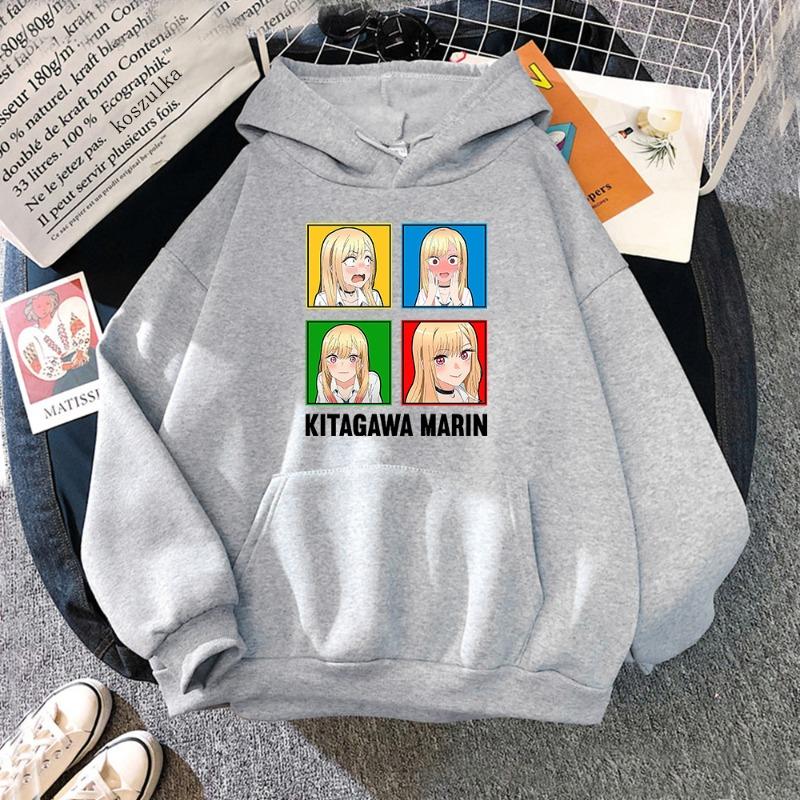 

Japan Anime My Dress-Up Darling Marin Kitagawa Graphic Printed Hooded Men Women Hoodies Harajuku Sweatshirt Aesthetic Pullover 3XL