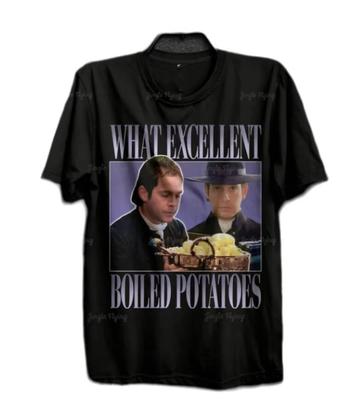 Gekochte Kartoffeln Lustiges Meme Unisex T-Shirt Stolz und Vorurteil Tee Unisex T-Shirt