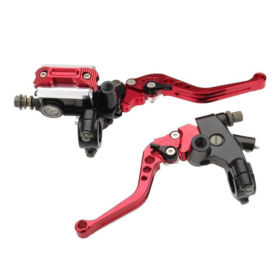 Universal Motorcycle 7/8" CNC Front Brake Clutch Master Cylinder Lever Set Reservoir