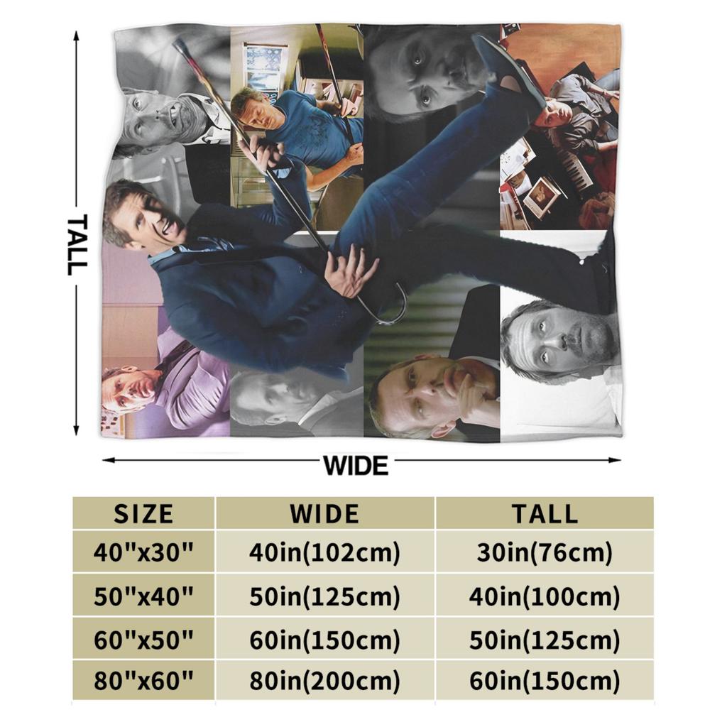 Dr. Gregory House Blankets House MD American Television Warm Plush Throw Blanket For Living Room Flannel Bedspread Bed Cover