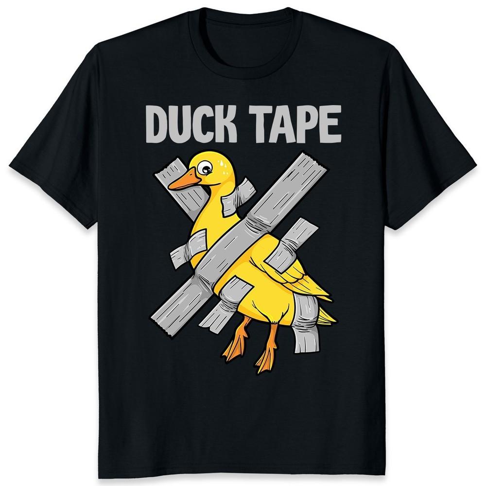 Funny Duck Tape Duck Cartoon Graphic T-shirt