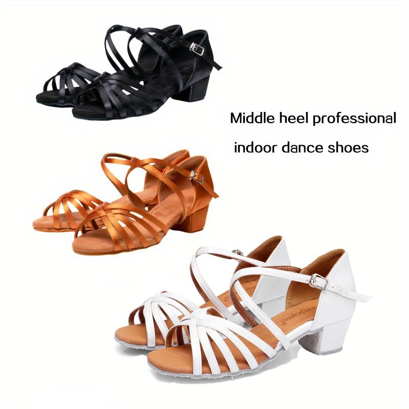 Fashion Middle Heel Women's Modern Dance Shoes, Universal Dance Shoes for All Seasons 3.5CM Heel