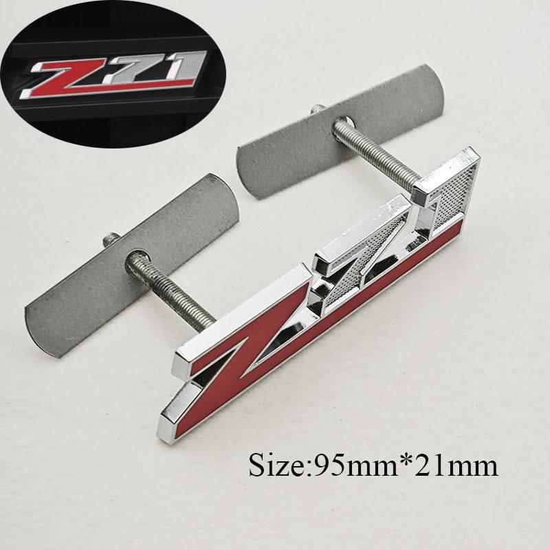 3D Metall Bil Styling Logo Z71 Z71 OFF ROAD Bakluckemärke Frontgrill Emblemdekal För Chevrolet Silverado Colorado Cheyenne