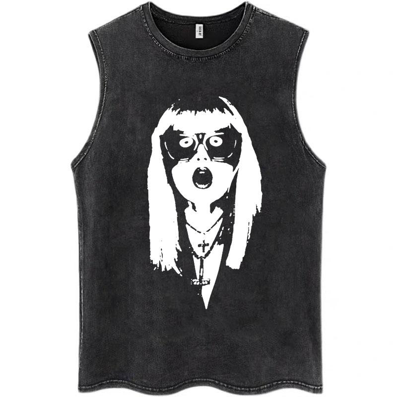 Ken Carson A Great Chaos Wash tílka pro muže a ženy módní trička bavlněné nadměrné gotické tričko bez rukávů s opiem