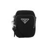 Triangle Logo Recycled Nylon Mini Phone Bag Men Bags Black 2ZT0252DMI-F0002
