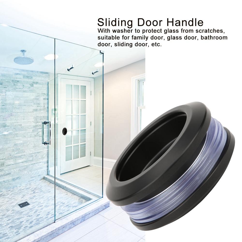 Bathroom Door Handle Bathroom Knobs Shower Glass Sliding Door Round Stainless Steel Handle Wood Door Pull Knob for Home Bathroom