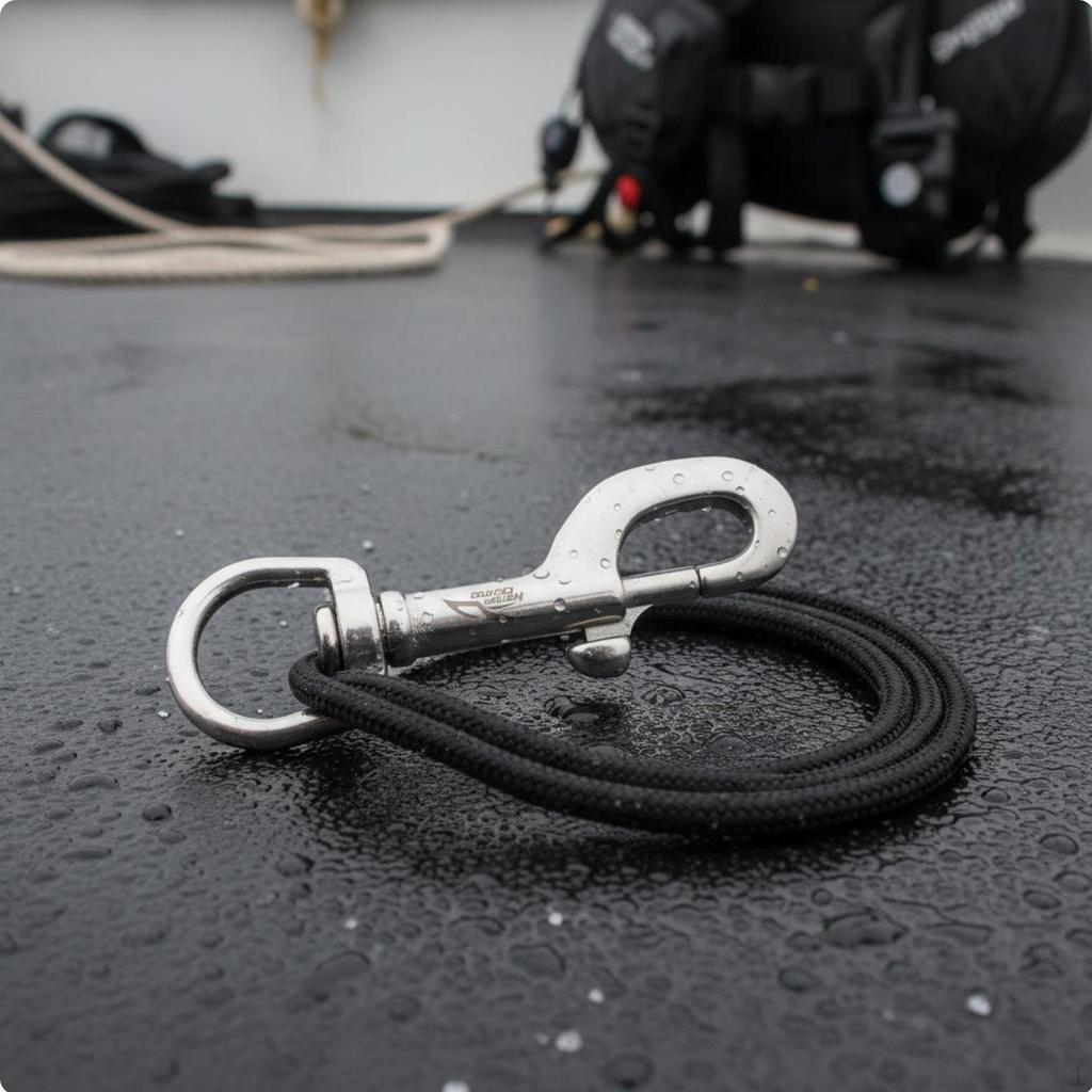 Swivel Eye Bolt Snap Hook Single End Stainless Steel Diving for Boating Silver 75MM
