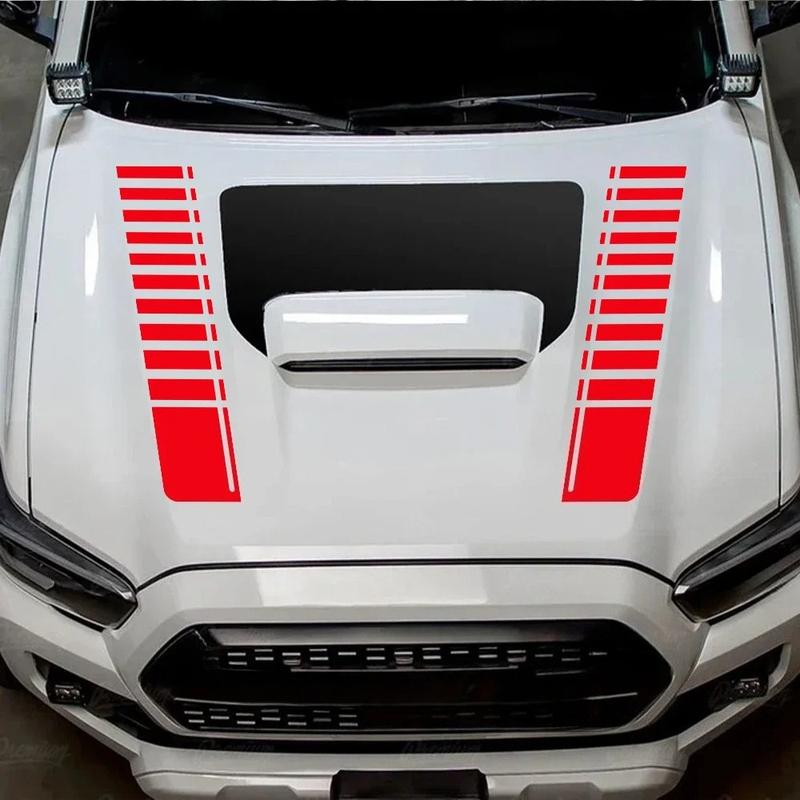 Car Engine Hood Modified Sticker Racing Stripe Sport Style Vinyl Decal For Cars Vans SUV Trucks Off-road Decoration Accessories