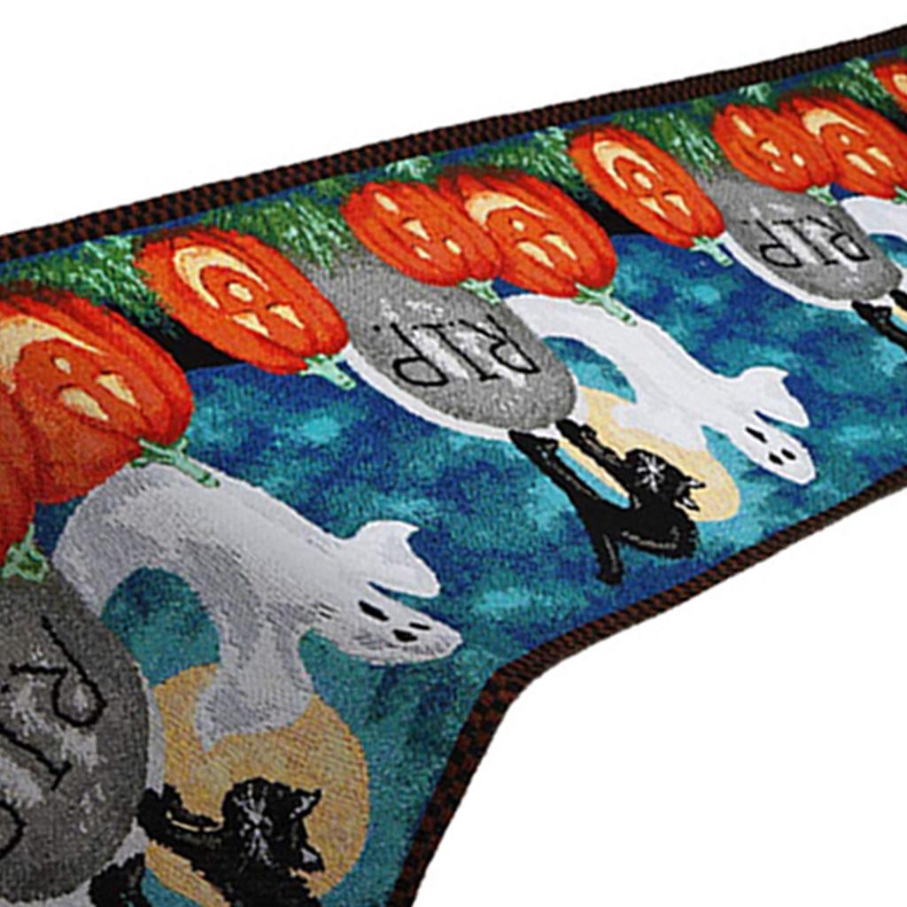Table Runner Cotton and Linen for Halloween Decorations Home Dining Table 33x180cm