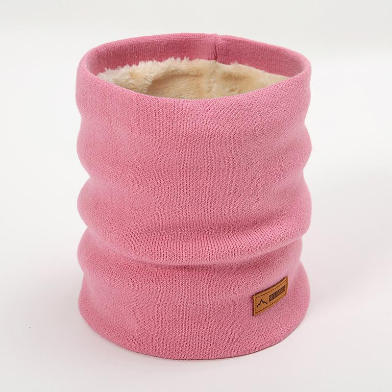 New Fashion Brand Luxury Design Solid Color Warm Scarf Women Neck Warmer Ring Elastic Scarves Winter Outdoor Cold-Proof