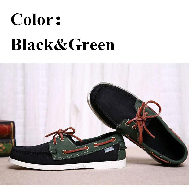 Men Genuine Nubuck Leather Docksides Classic Boat Shoes,Men Designer Sneakers For Hommme Femme Plus Size Loafers Y071
