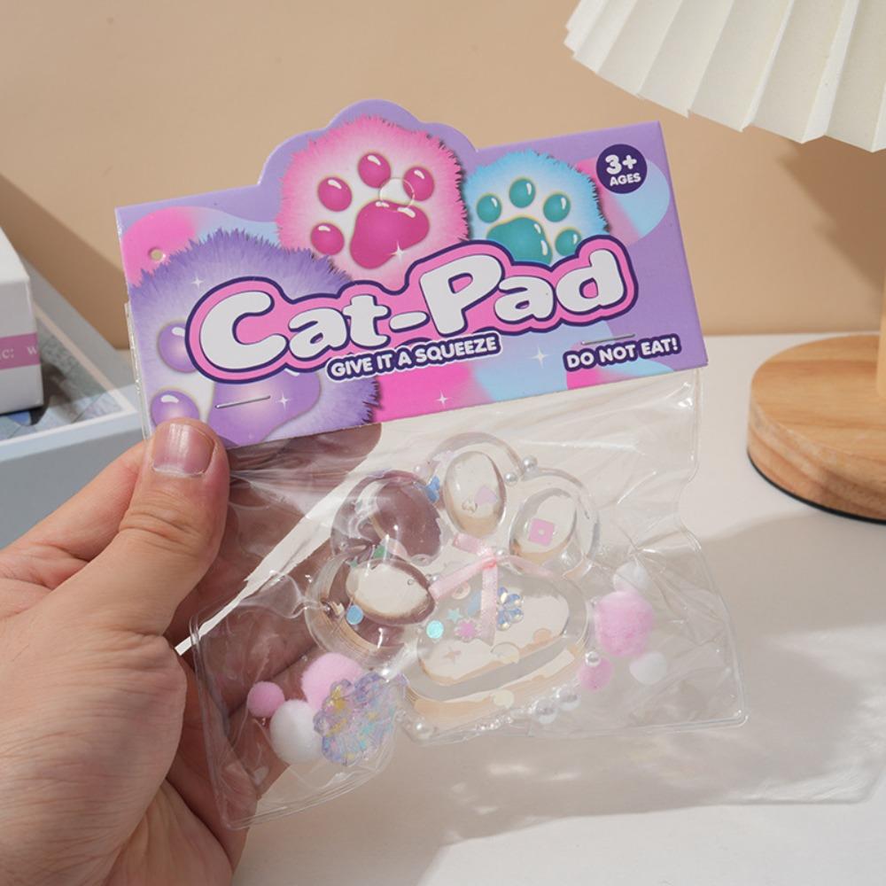 Sticky Squeeze Cat Paw Toys Slow Rising Amethyst Cat Paw Cute Slow Rebound Toy