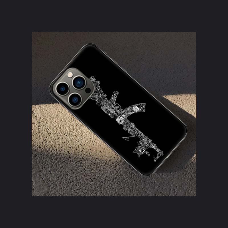 A Sturdy And Reliable AK47 Phone Case For Apple Iphone 16E 16 Pro Max 15 Plus Soft 13 12 Mini Cover 11 14 Pro Max Capa 8 7 SE Sh