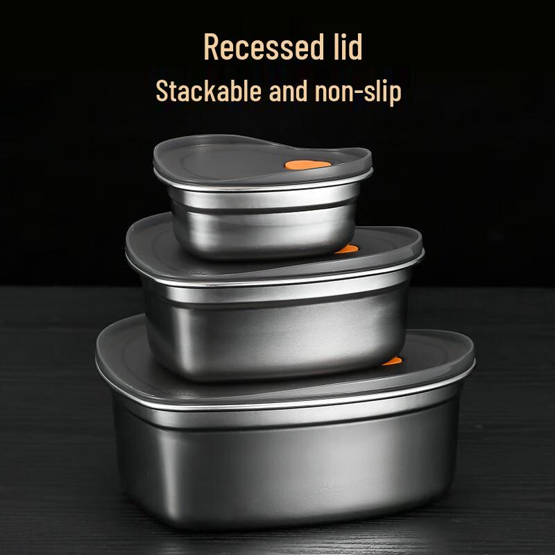 304 Stainless Steel Heart-shaped Food Storage Set