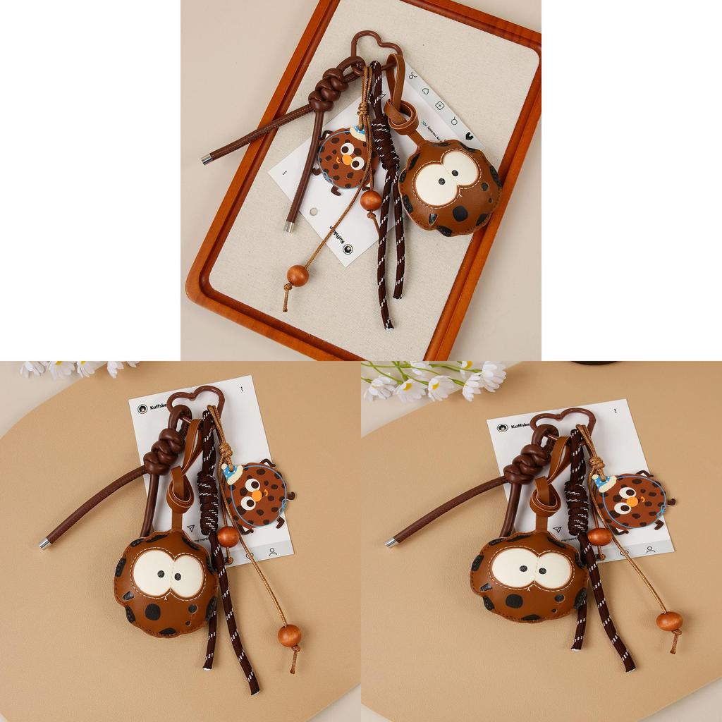 Handmade Pu Cookie Bag Charm With Fruit Pattern For Casual Daily Use