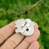 Larimar Gemstone Mother Flower Engagement Promise Bezel Ring Jewelry 925 Silver