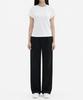 WHOLOVESART [Summer Fabric Added] Unisex Semi-Wide Elastic Waist Slacks Black